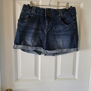 Blue spice Juniors shorts stretchy short shorts mid drift